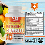 (2 Pack) Vitamin C Gummies with Echinacea for Immune Support Booster Supplement for Adults Kids, Immunity Support System - Gluten Free, Organic, Vegan, Citrus Orange Pectin Gummy by VS1