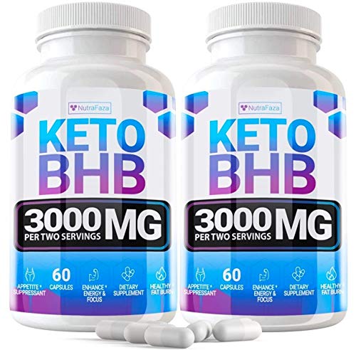 Keto Pills - (2 Pack | 120 Capsules) - 5X Potent - Advanced Keto Burn Diet Pills - Exogenous Ketones Bhb Supplement for Women and Men - Boost Energy and Metabolism - 100% Vegan