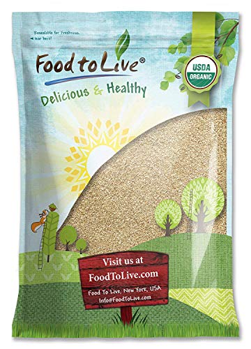 Organic Hulled Sesame Seeds, 8 Pounds – Whole Raw White Sesame Seeds, Non-GMO, Kosher, Vegan, Unroasted, Bulk. High in Iron, and Calcium. Perfect for Tahini Paste, Stir-fries, and Salads.