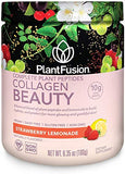 PlantFusion Collagen Beauty Plant Peptides Powder | Vegan Collagen Supplement for Skin Hydration, Elasticity, and More Glowing and Youthful Skin| Gluten-Free, Non-GMO | Strawberry Lemonade, 6.35 Oz