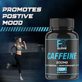 Fx Supps Caffeine 200 mg Pills (3-Pack, 200 Capsules) Fast Acting Energy Supplement for Men and Women | Improves Physical & Mental Focus, Stimulates Memory | Quick Energy Boost & Increases Metabolism
