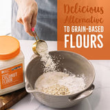 BetterBody Foods Organic Coconut Flour 2.25 Pound Jar, Naturally Gluten-Free White Flour Alternative with a Slight Coconut Taste and Aroma, 23% Dietary Fiber per Serving