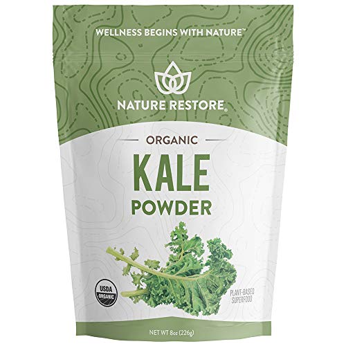 Nature Restore USDA Certified Organic Kale Powder, Non-GMO (8 Ounces), Perfect for Shakes, Greens Superfood Blends
