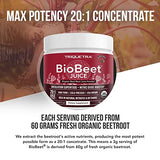 BioBeet® Beet Juice (Black Cherry Flavor) – Max Strength, 20x High Concentration Than Beet Root Powder – Organic, Cold-Pressed, USA Grown, Raw Form – Nitric Oxide, Circulation Support (50 Servings)