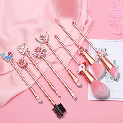 Zintan Makeup Brush, Card Captor, Sakura Style, Makeup Brush Set, Makeup Brush, Spring, Anime, Cosmetics Accessories, Super Soft, Cute, Compatible with All Faces