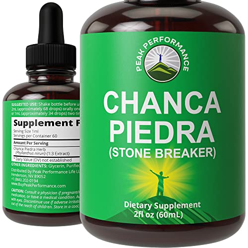 Chanca Piedra Liquid Drops. Stone Breaker - Advanced Kidney Stones Dissolver & Gallbladder Cleanse Support Supplement. USA Tested Chanca-Piedra Stonebreaker. Sugar Free, Gluten Free, Herbal Tincture