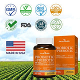 Probiotics for Women, Men, 60 Billions CFU, 19 Strains, 5 Prebiotics, Natural; Shelf Stable Probiotic Supplement with Organic Prebiotic, Acidophilus Probiotic; 60 Capsules