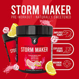 Inno Supps Storm Maker Pre Workout - Long Lasting Energy, Organic Caffeine & Yerba Mate, L-Citruline, Ashwagandha, Spectra, No Artificial Sweeteners, Vegan, Keto Friendly (Pink Lemon Rush)