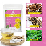 Organic Roasted Dandelion Root Tea with Milk Thistle and Peppermint - Herbal Tea for Cleanse and Digest, 40 bags