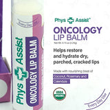 Oncology Lip Balm USDA Organic, Hydrate Dry, Parched Lips. Moisturizing -3 Pack
