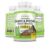 Chanca Piedra 1600 mg - 120 Tablets Kidney Stone Crusher Gallbladder Support Peruvian Chanca Piedra Made in The USA
