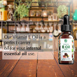 100% Natural Vitamin E Oil by Mother Nature's Essentials 42,000 IU Food Grade This E Oil is Dark Amber in Color Sourced and Made in the USA The Best Vitamin E Oil on Amazon (2 oz)