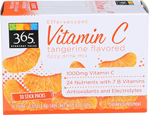 365 Everyday Value, Effervescent Vitamin C, Tangerine Flavor, 30 ct