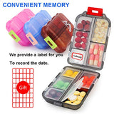 4 Pack Pill Case Portable Small Weekly Travel Pill Organizer Portable Pocket Pill Box Dispenser for Purse Vitamin Fish Oil Compartments Container Medicine Box by Muchengbao
