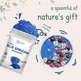 Organic Blue Spirulina Powder (Phycocyanin Extract), No Fishy Smell, 100% Vegan Protein from Blue-Green Algae, Natural Luminous Blue Food Coloring for Smoothies, Baking, Drinks & Cooking - 50 Servings
