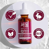 SeoulCeuticals 1% Korean Retinol Night Serum for Face - 97.5% Snail Mucin + Hyaluronic Acid + Bakuchiol, Cruelty Free K Beauty for Sensitive Skin. 1 FL OZ