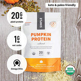 Sprout Living Simple Pumpkin Seed Protein Powder, 20 Grams Organic Plant Based Protein Powder without Artificial Sweeteners, Non Dairy, Non-GMO, Vegan, Gluten Free, Keto Drink Mix (1 Pound)