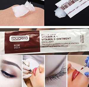 100PCS VITAMIN A&D Tattoo Ointment, Scar Repair Gel, Anti-Inflammatory Anti-Scar Promote Skin Healing, for Microblading/Permanent Eyebrow Lip and Makeup aftercare, Beauty Skin Care; TOOL-WSHL