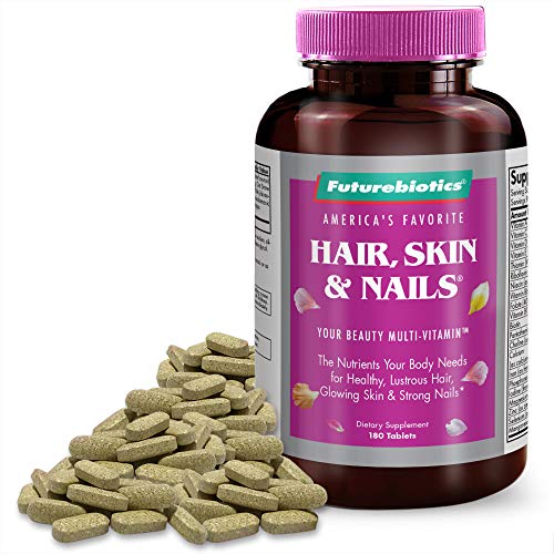 Futurebiotics Hair, Skin & Nails Beauty MultiVitamin with Biotin, Hair Vitamins and Skin Vitamins That Promote Healthy Hair and Nail, 180 Tablets