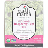 Earth Mama Organic Raspberry Leaf Tea Bags for Labor Tonic and Menstrual Support, 16 Count