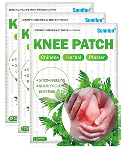 36pcs(Pack of 3) Relieve Knee Pain Arthritis Knee Pain Knee Patches Knee Discomfort Relief Moxa Hot Moxibustion Leg Pain Relief Wormwood Sticker Self Heating Warming Meridians Patches (36PC)…