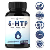 5-HTP 200mg Supplement - 120 Capsules - Natural Support for Brain, Mood & Sleep - Calm & Relaxing Serotonin Boost - 100mg Pills Enhanced with Vitamin B6 & Vitamin C for Superior Absorption & Results