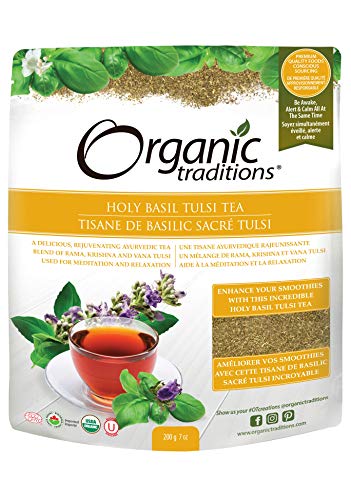 Organic Traditions Teas, Holy Basil Tulsi Tea, 7 Ounce