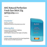 gadi place AHC Natural Perfection Fresh Sunstick 22g / 0.78 Oz | SPF50+ PA++++ | UV Protection | Sunscreen | Sun Protection for Face and Body | Sun stick Korean | K-Beauty