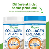 Orgain Collagen Coffee Creamer, 10g Grass Fed Hydrolyzed Collagen Peptides, Original - With Organic Oat Milk Powder, Coconut Oil, MCT Oil, Avocado Oil, Hair, Skin, Nail, & Joint Support - 10oz