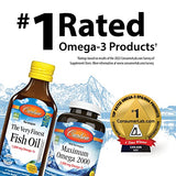 Carlson - Cod Liver Oil, 1100 mg Omega-3s, Liquid Fish Oil Supplement, Wild-Caught Norwegian Arctic Cod-Liver Oil, Sustainably Sourced Nordic Fish Oil Liquid, Lemon, 500 ml