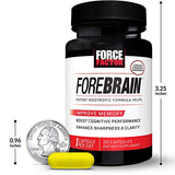 Force Factor Forebrain Nootropic Brain Supplement to Improve Memory, Boost Focus, Increase Mental Energy, and Support Brain Health with Caffeine, Bacopa, and Huperzine A, 30 Capsules