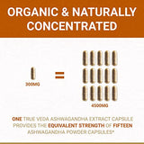 Organic Ashwagandha Vegetarian Capsules | Certified USDA Organic | 100% Natural Herbal Supplement | Ayurveda Formula Known as Withania Somnifera | KSM-66 | 60 Easy Swallow Pills