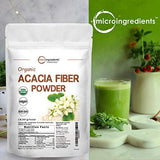 Micro Ingredients Organic Acacia Fiber Powder, 2 Pound (32 Ounce), Plant Based Prebiotic Superfood for Gut Health, Non-GMO and Vegan Friendly