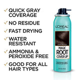 L'Oreal Paris Magic Root Cover Up Gray Concealer Spray Dark Brown 2 oz.