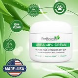PurOrganica Urea 40% Foot Cream - Made in USA - Corn, Callus and Dead Skin Remover - Moisturizer & Rehydrater - For Thick, Cracked, Rough, Dead & Dry Skin - For Feet, Elbows and Hands