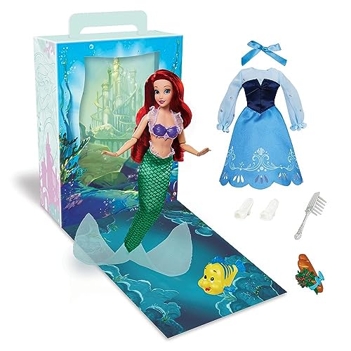 Disney Store Official Ariel Story Doll, The Little Mermaid, 11 Inch, Fully Posable Toy in Glittering Outfit - Suitable for Ages 3+ Toy Figure, Gifts for Girls, New for 2023?