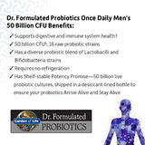 Probiotics for Men and Adults - Garden of Life Dr. Formulated Once Daily Men's Probiotics 50 Billion CFU, Digestive Health Daily Probiotic for Constipation Relief with Organic Prebiotic, 30 Capsules