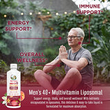 Men's 40+ Multivitamin Liposomal with Hormonal Support by MaryRuth's | Enhanced Absorption | Immune Support, Reproductive Health, Increase Energy Supplement for Men | Sugar Free | 15.22oz