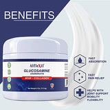 ALFLEXIL Glucosamine & Chondroitin Cream with MSM & Collagen | Natural Cream for Men & Women | Soothe Joint, Bone & Muscle Pains, Improve Mobility, Relieve Discomfort & Speed Up Healing - 4 Oz