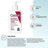 CeraVe Moisturizing Lotion for Itch Relief | 8 Ounce | Dry Skin Itch Relief Lotion with Pramoxine Hydrochloride | Fragrance Free