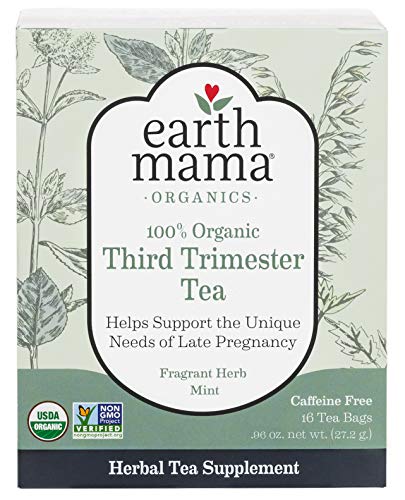 Earth Mama Organic Third Trimester Tea Bags for Pregnancy Comfort and Childbirth Preparation, 16 Count