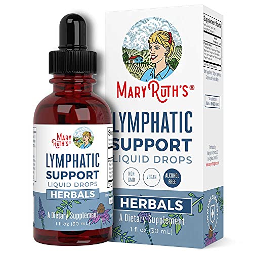 Lymphatic Drainage Drops by MaryRuth's, Immune Support, Organic Herbal Blend with Red Root Bark, Echinacea & Elderberry, 1 Fl Oz