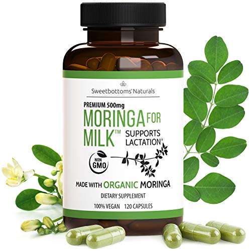 Organic Moringa Capsules – Lactation Supplement for Increased Breast Milk + Infant Nutrition Boost – Sustainably Sourced Moringa for Postnatal Breastfeeding Support – 500 mg Vegan Capsules 120 ct.