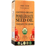 Organic Pomegranate Seed Oil (4 oz), USDA Certified by Mary Tylor Naturals, Cold Pressed, Hexane-Free, Antioxidants, Rejuvenates Hair, Promotes Skin Elasticity