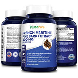 French Maritime Pine Bark Extract 300mg 200 Veggie Capsules (Non-GMO & Gluten Free) Supports Healthy Blood Pressure Already in Normal Range*