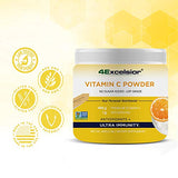 4Excelsior Vitamin C Powder - 1000mg Per Serving – 1LB - 456 Servings Supply – High Absorption Ascorbic Acid– Super Immune Support – Powerful Antioxidant - All Natural Ingredients