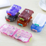 4 Pack Pill Case Portable Small Weekly Travel Pill Organizer Portable Pocket Pill Box Dispenser for Purse Vitamin Fish Oil Compartments Container Medicine Box by Muchengbao