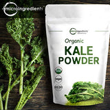Sustainably US Grown, Kale Powder Organic, 1 Pound (90 Servings), Freeze Dried, Most Nutrient-Dense Food on The Planet, Green Superfood for Kale Tea and Kale Drink, No GMOs and Vegan Friendly