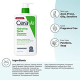 CeraVe Hydrating Facial Cleanser | Moisturizing Non-Foaming Face Wash with Hyaluronic Acid, Ceramides & Glycerin | 19 Fluid Ounce