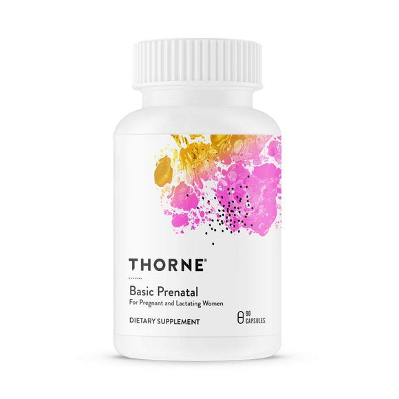 Thorne Research  Basic Prenatal  Folate Multivitamin for Women  90 Capsules
